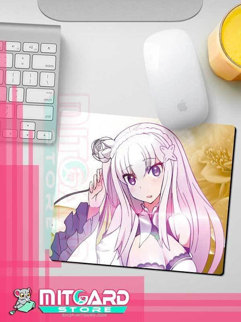 RE:ZERO Emilia-V1 Mousepad Standard Size desk pad - 1